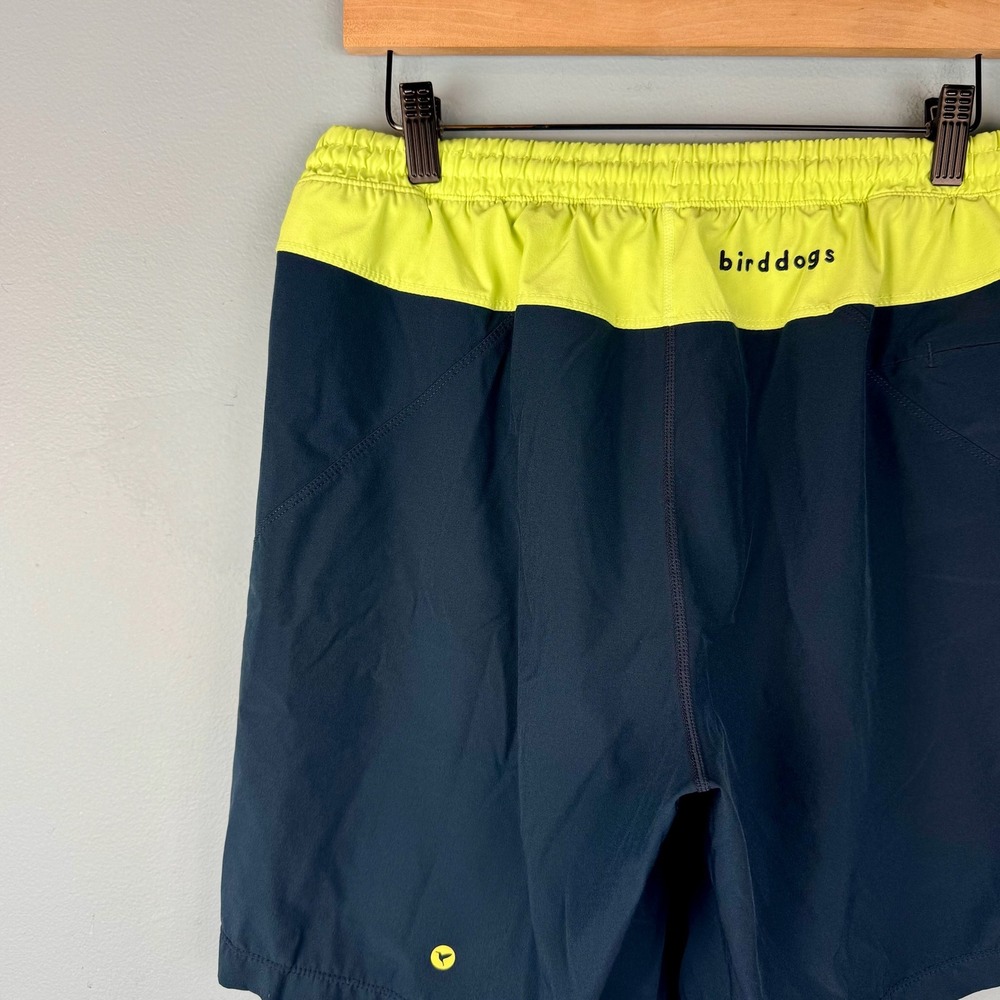 Birddogs 7.5" Shorts Men XL Blue Green Brief Lined Athletic Gym Training Pockets